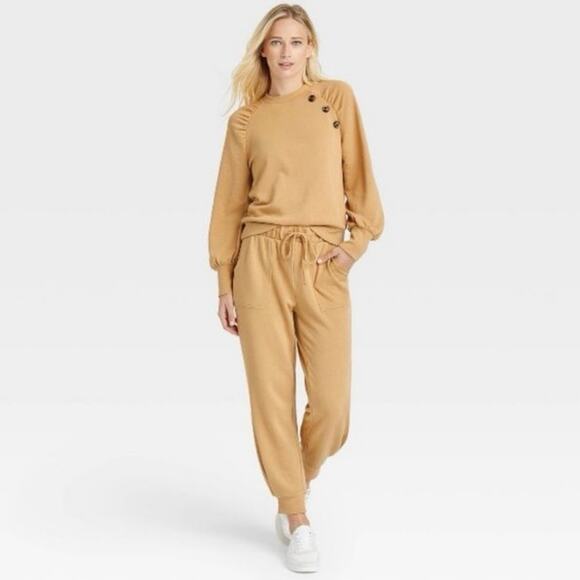 Who What Wear Pants - Cozy Camel Knit 2-Piece Sweater Set